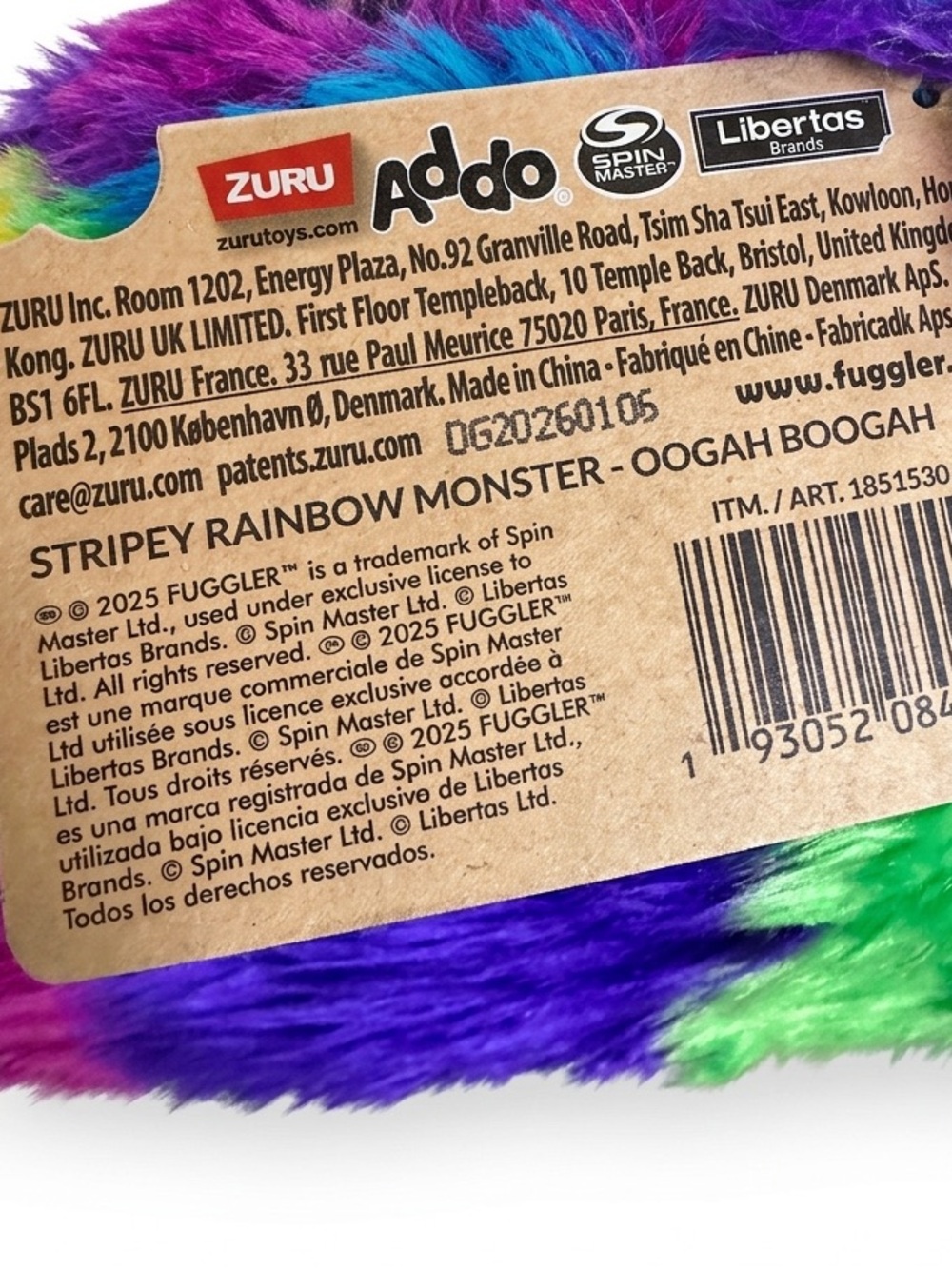Fuggler Bigg Fuggs: Stripey Rainbow Monster (Oogah Boogah) - Picture 4 of 4
